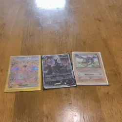 Pokemon TCG Charizard, Umbreon V, Aerodactyl 3 Card Lot Foil & Regular - Image 1