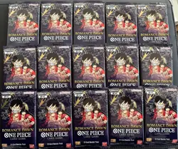LOT OF 15x - English One Piece Card Game OP-01 Booster Packs - Romance Dawn - Image 1
