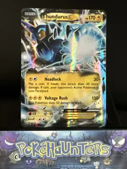 Pokemon Card Thundurus EX 26/108 Roaring Skies Ultra Rare Holo NM - Image 1