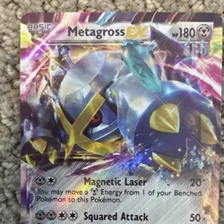 Pokemon Metagross Promo EX Holo XY34 Rare Metal XY TCG Card 2014 English Pokemon - Image 3