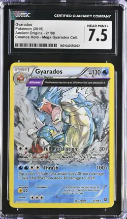 CGC 7.5 Gyarados Reverse Holo Ancient Origins 2015 Pokemon Card #21 - Image 1