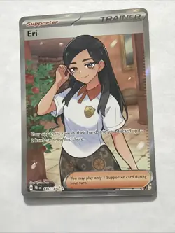 Eri 136/131 Prismatic Evolutions Holo Pokemon Card Trainer Supporter TCG - Image 1