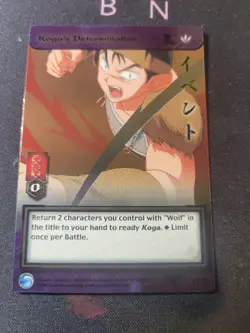 InuYasha TCG Card Game Anime Tousou Kagome Koga Koga's Determination 110 Holo - Image 1