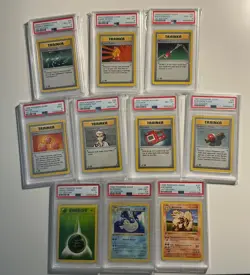PSA 1st Edition Base Shadowless Pokemon Cards Lot of 10 (Lot 6) - Image 1