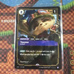 Riftbound Teemo Promo Card 197/298 League of Legends TCG NM English New - Image 1