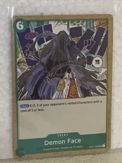 DEMON FACE OP01-056 - Uncommon Card - ONE PIECE ROMANCE DAWN Green Event ENGLISH - Image 1