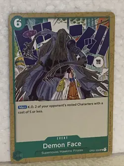 DEMON FACE OP01-056 - Uncommon Card - ONE PIECE ROMANCE DAWN Green Event ENGLISH - Image 2