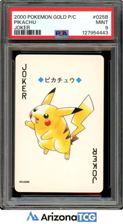 Pokemon 2000 Pikachu 025B Joker Pokemon Gold Playing Card Japanese PSA 9 - Image 1