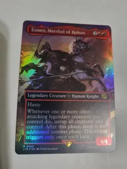 MTG EOMER, MARSHAL OF ROHAN SURGE FOIL ART BOARDERLESS FREE SHIP MINT!!! - Image 1