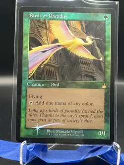 MTG Magic: Ravnica Remastered: Birds of Paradise #344 Rare Foil - Image 1