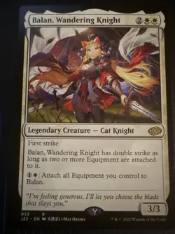 MTG Magic Balan, Wandering Knight Jumpstart 2022 Anime Rare NM - Image 1