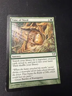 MTG Time of Need, Champions of Kamigawa, Damaged, English LP - Image 1