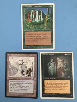 MTG 1995 Lot - Royal Assassin, Concordant Crossroads, Kjeldoran Outpost! - Image 1