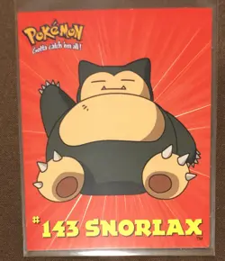 Vintage 1999 Nintendo Pokemon Snorlax #143 Card (Non-Holo) - Image 1