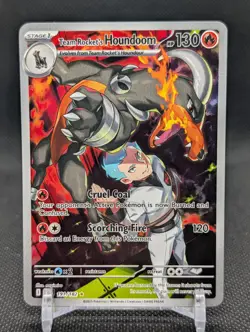 Team Rocket's Houndoom 191/182 Destined Rivals Pokemon Illustration Rare - Image 1