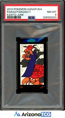 Pokemon 2013 Paras/Parasect Pokemon Hanafuda Kanto-June PSA 8 - Image 1