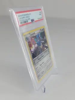 2016 POKEMON XY FATES COLLIDE COSMOS-2017 KNOCK OUT COLL #63 LUCARIO-HOLO PSA 9 - Image 2