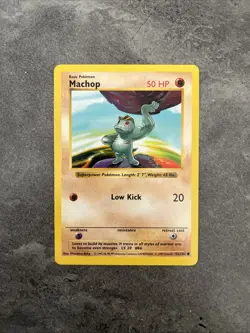 Machop (Shadowless) #52/102 (Base Set) - Pokemon TCG - Common - LP - Image 1