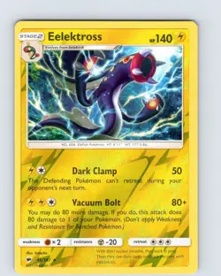 Pokemon TCG Eelektross S&M Burning Shadows 46/147 Reverse Holo Rare Card NM - Image 1