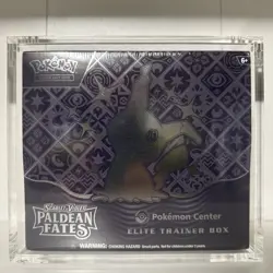Pokemon Center Exclusive Paldean Fates ETB Sealed w/ Acrylic Case🔥 - Image 1