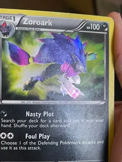 POKEMON ZOROARK 102/99 RARE SECRET SHINY HOLO BW NEXT DESTINIES MP/HP SEE PICS - Image 3
