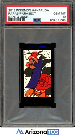 Pokemon 2013 Paras/Parasect Kanto-June Pokemon Hanafuda GEM MINT PSA 10 - Image 1