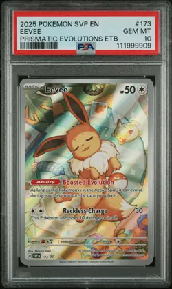 2025 POKEMON SVP EN-SV BLACK STAR PROMO #173 EEVEE PSA 10 - Image 1