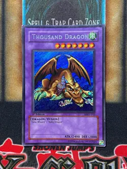 Yugioh Thousand Dragon MRD-143 Secret Rare 1st Edition LP - Image 1