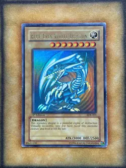 Yugioh Blue-Eyes White Dragon SDK-001 Ultra Rare 1ST EDITION MP (#1) - Image 1