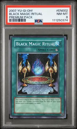 Yu-Gi-Oh! - Premium Pack Black Magic Ritual 2007 PP01-EN002 Unlimited PSA 8 - Image 1