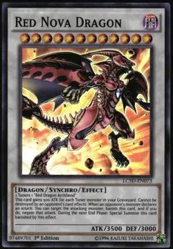 Yu-Gi-Oh! - Red Nova Dragon 2014 LC5D-EN073 Super Rare 1st Edition - Image 1