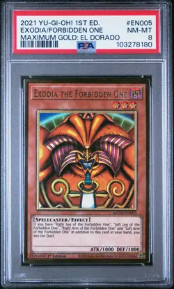 Yu-Gi-Oh! - The Forbidden One 2021 MGED-EN005 1st Edition PSA 8 - Image 1