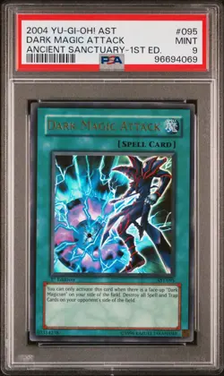Yu-Gi-Oh! - Ancient Sanctuary Dark Magic Attack 2004 AST-095 1st Edition PSA 9 - Image 1