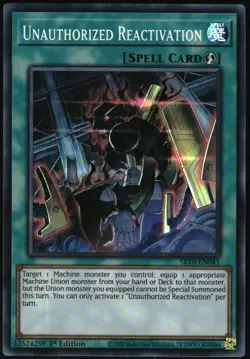 Yu-Gi-Oh! - Unauthorized Reactivation 2020 SR10-EN041 Super Rare 1st Edition - Image 1