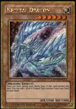 Yu-Gi-Oh! - Krystal Dragon 2016 MVP1-ENGV2 Secret Rare 1st Edition - Image 1