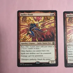 Spider-Punk Marvel's Spider-Man magic the gathering 2 Card Lot MT/NM - Image 2
