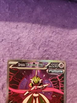 Pokemon TCG Prismatic Evolutions Iron Valiant EX Secret Rare Card 157/131 - Image 2