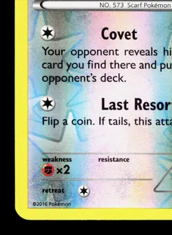 Cinccino 88/124 Fates Collide LP Reverse Holo Pokemon Card TCG - Image 4