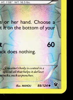 Cinccino 88/124 Fates Collide LP Reverse Holo Pokemon Card TCG - Image 5