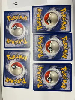 Machop 52/102 Base Set - 5 Card Lot MP Pokemon WOTC Vintage - Image 2