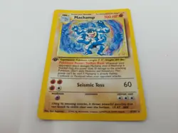 1st Edition Machamp 8/102 Base Set Holo Rare 1999 Pokemon Card - Image 1