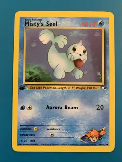 1st Edition Misty's Seel 88/132 Gym Heroes Set Rare Vintage Pokemon Card - NM - Image 1