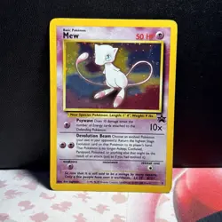 Pokemon TCG Holographic Mew Black Star Promo #9 Card WOTC 1999-2000 Vintage - Image 1