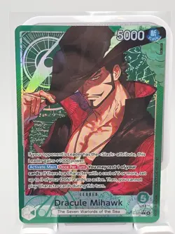 Dracule Mihawk OP14-020 Foil Card - One Piece CCG Alternate Art Leader - Image 1