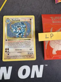 Pokemon Card Machamp 8/102 Holo Rare 1st Edition Shadowless 162💎LP💎 - Image 1