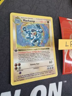 Pokemon Card Machamp 8/102 Holo Rare 1st Edition Shadowless 162💎LP💎 - Image 5