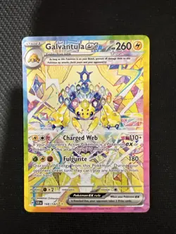 Pokemon TCG Galvantula EX Stellar Crown Holo Card 168/142 Sv07 - Image 1
