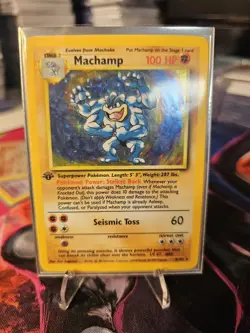 Machamp Base Set 8/102 Holo 1st Edition Pokemon Trading Card - Image 1