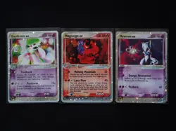 Mewtwo ex 101/109, Magcargo ex 95/97, Gardevoir ex 96/100 DMG Pokemon Card Lot - Image 3