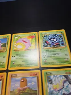 Pokemon TCG Vintage Base Set Card Abra Nidoran Diglett Vulpix Tangela Trainer NM - Image 5
